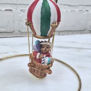 VINTAGE NOBEL HALL FLYING HIGH TEDDY  BALLOON ORNAMENT Christmas